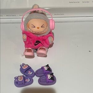 Two Purple Easer Sandals Accessories